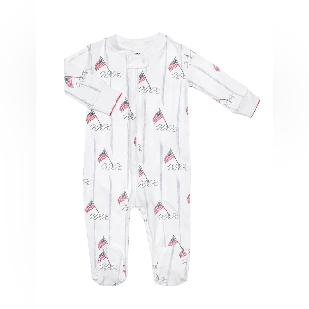 Sammy+Nat Baby Land & Sea Zipper Footie Size NB - Like New